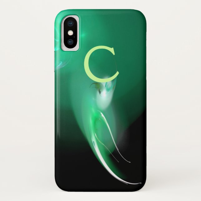 LEICHTE GEBURT IM GRÜNEN MONOGRAMM Case-Mate iPhone HÜLLE (Rückseite)
