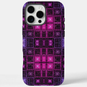 Leichte geometrische Muster Neon Lila rosa Cubes iPhone 16 Pro Max Hülle