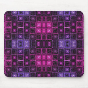 Leichte geometrische Muster Neon Lila rosa Cubes Mousepad