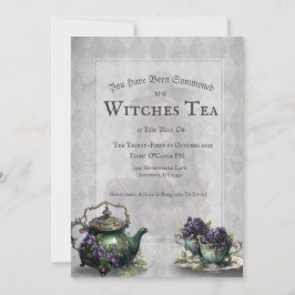 Leichte graue Hexen Tea Bezaubernde Brauerei Einla Einladung