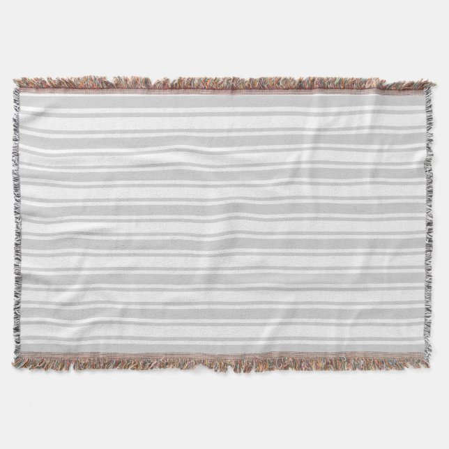 Leichte, graue und weiße Streifen Decke (Vorderseite)