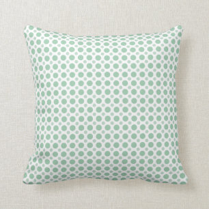 Leichte grüne Polka Dot Seafoam Aquamarine Küste Kissen