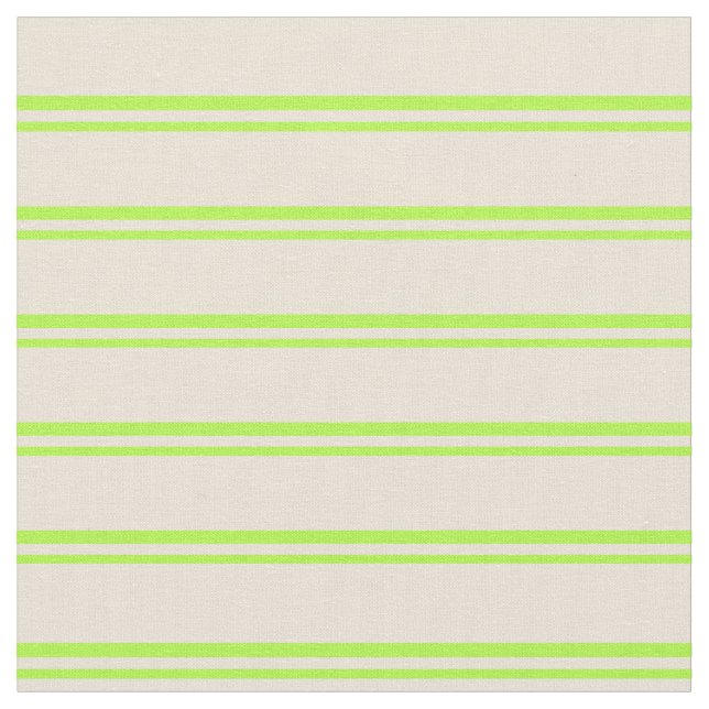 Leichte grüne und biskfarbene Linien Stoff (Nahaufnahme)