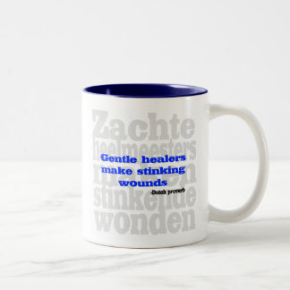 Leichte Heiler machen stinkende Wunden Zweifarbige Tasse