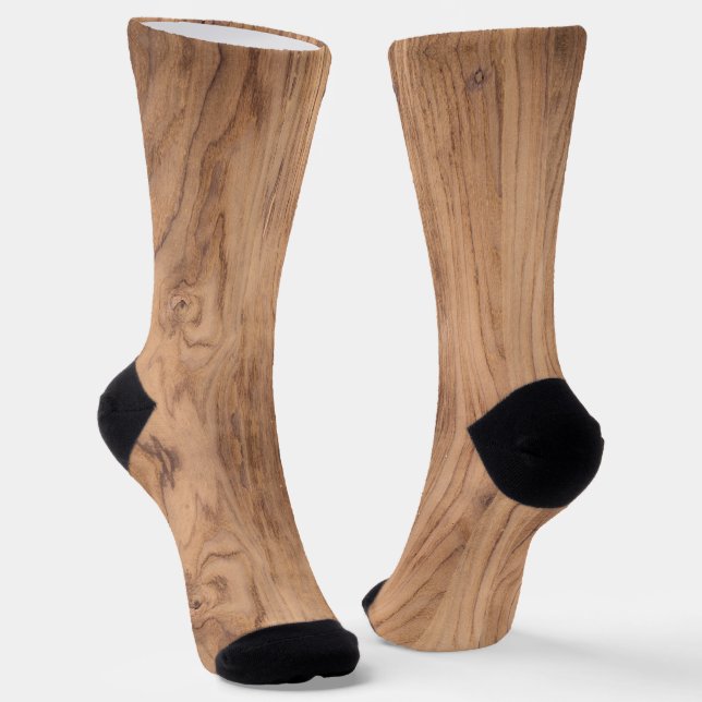 Leichte Holzplatte mit glatten Holzkörnknochen Socken (Gewinkelt)