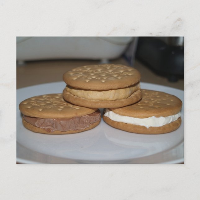 Leichte Ice Cream Sandwiches Rezept Card Postkarte (Vorderseite)