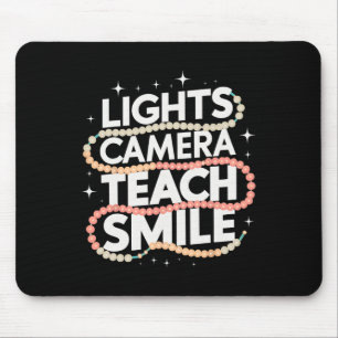 Leichte Kamera Lehr Lächeln Lustig Zurück Zur Schu Mousepad