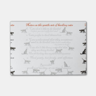 Leichte Kunst des In Herden lebens der Katzen - Post-it Klebezettel