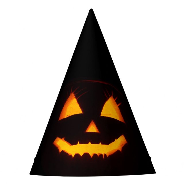 Leichte Kürbislaterne Partyhütchen (Vorderseite)