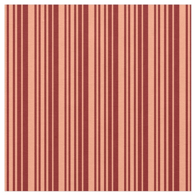 Leichte Lachse und farbige Maroon-Linien Stoff (Nahaufnahme)