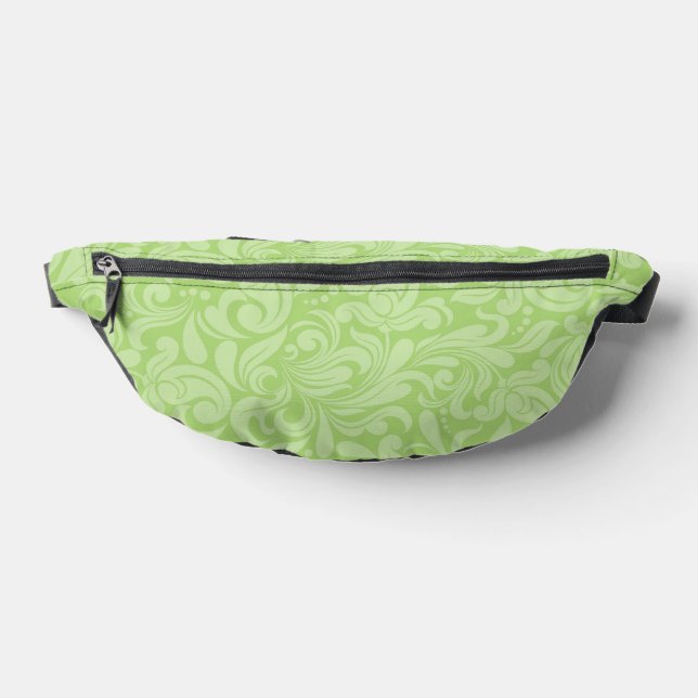 LEICHTE LEAF GRÜNE VERZIERTE BLÜH-PATTER BAUCHTASCHE (Ablage )