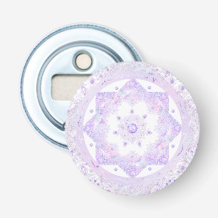 leichte lila Schneeflocke & glitzerndes Herz Flaschenöffner