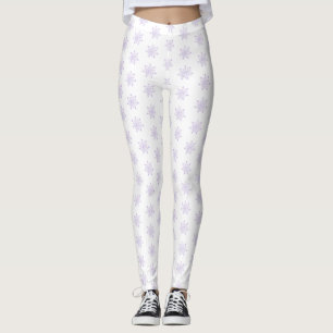 leichte lila Schneeflocke & glitzerndes Herz Leggings