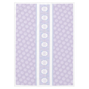 leichte lila Schneeflocke & glitzerndes Herz Tischdecke