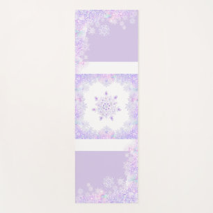 leichte lila Schneeflocke & glitzerndes Herz Yogamatte