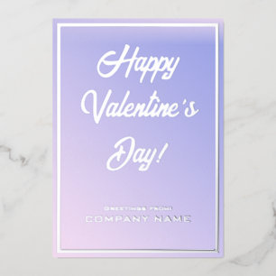 Leichte Lila Visitenkarte Valentine Foil Card Folieneinladung