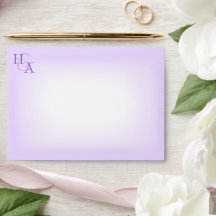 Leichte Lila Voradressierte 12x18 Monogramm-Hochze