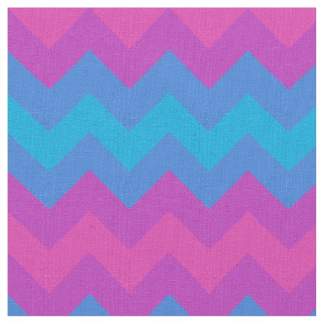 Leichte Magenta-Rosa- und Blue-Chevrons-Fabric Stoff (Nahaufnahme)