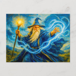 Leichte Magie in fantasievoller Ölkunst Feiertagspostkarte