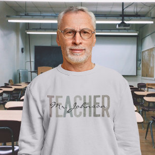 Leichte Männer Retro-Lehrer Wertschätzung Individu Sweatshirt