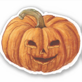 Leichte Orangenkürbis Aufkleber