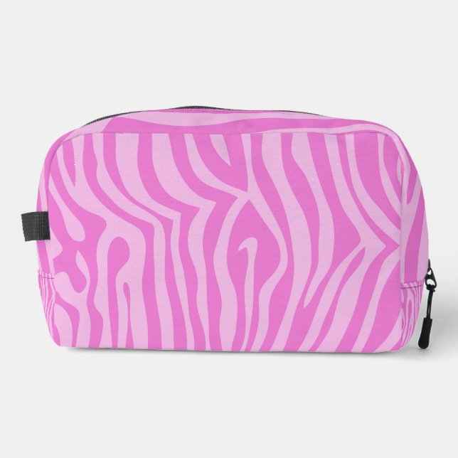 LEICHTE PINKLEOPARD-DRUCKPATTER WASCHBEUTEL (Vorderseite)