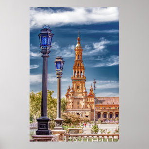 Leichte Plätze an der Plaza de Espana Poster