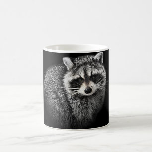 Leichte Racoon-Tasse. Auf Schwarzem Kaffeetasse