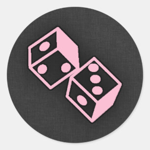 Leichte rosa Casino Runder Aufkleber