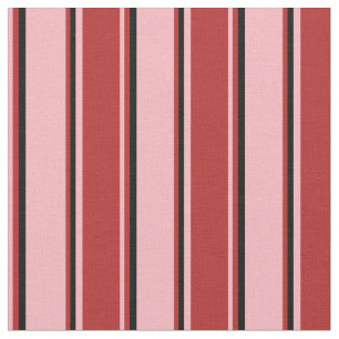 Leichte rosa, rote und schwarze farbige Streifen Stoff