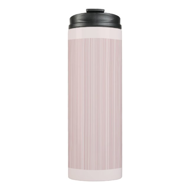 Leichte rosa Streifen süß Thermosbecher (Vorderseite)