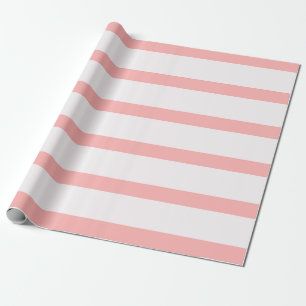Leichte rosa und cremefarbene Stifte Streifen Geschenkpapier