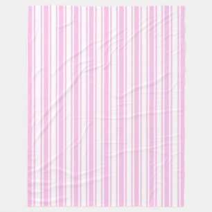 Leichte, rosa und weiße Streifen aus Süßigkeiten Fleecedecke