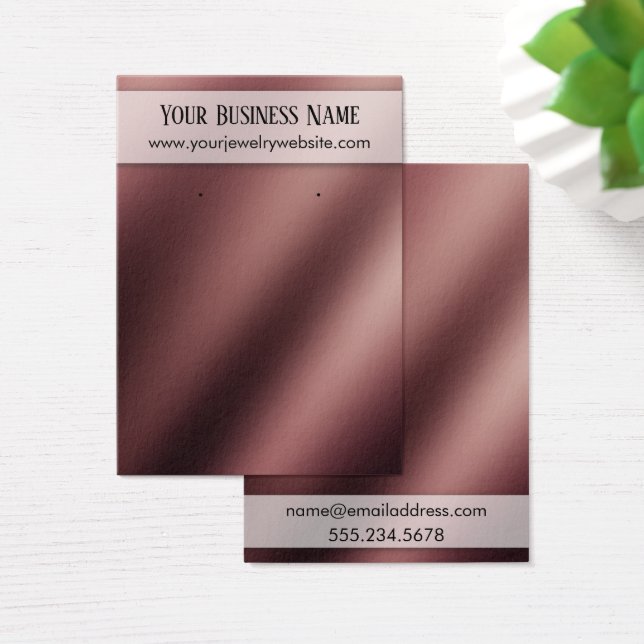 Leichte Rose Gold Ombre Earring Display Card (Schreibtisch)