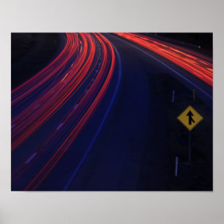 Leichte Schwänze für den Fahrzeugverkehr Poster