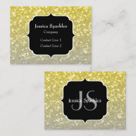 Leichte, silbergraue Imitate glänzen Monogramm Visitenkarte