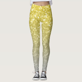 Leichte, silbergraue Imitate Glitzern Leggings