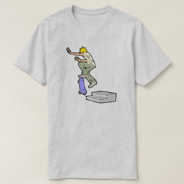 Leichte Skateboardtricks Skateboard Spaß T-Shirt (Design vorne)