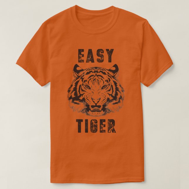 Leichte Tiger bedrückte Opfergrafik T-Shirt (Design vorne)