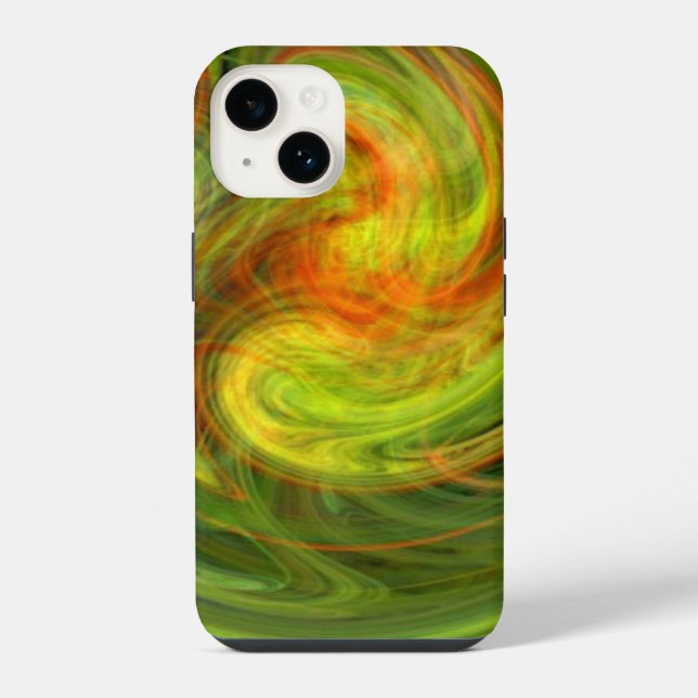 LEICHTE VORTEX, lebhaft gelb iPhone Hülle (Rückseite)