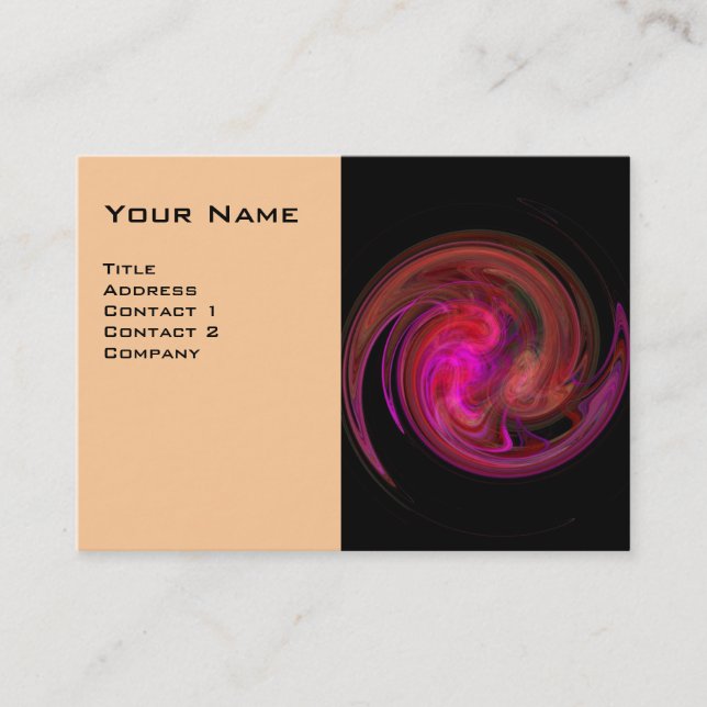 LEICHTE VORTEX, lebhaft schwarz, rosa, violett, ro Visitenkarte (Vorderseite)