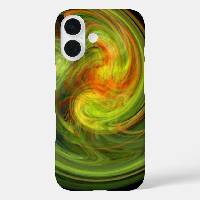 LEICHTE VORTEX Lebhafte Gelborange Fraktal Waves Case-Mate iPhone Hülle (Rückseite)