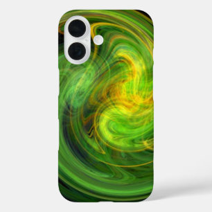 LEICHTE VORTEX, leuchtend grün iPhone 16 Hülle