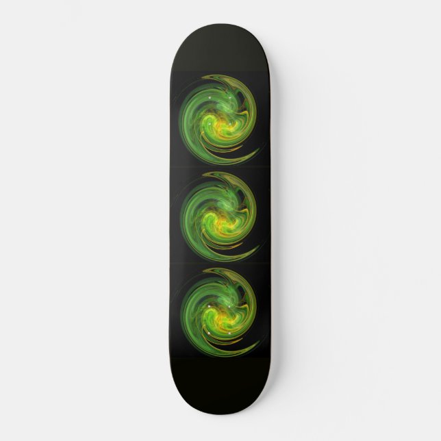 LEICHTE VORTEX, schwarzgelb grün Skateboard (Vorderseite)