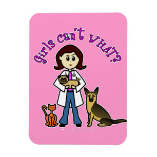 Leichte weibliche Veterinärmedizin Magnet