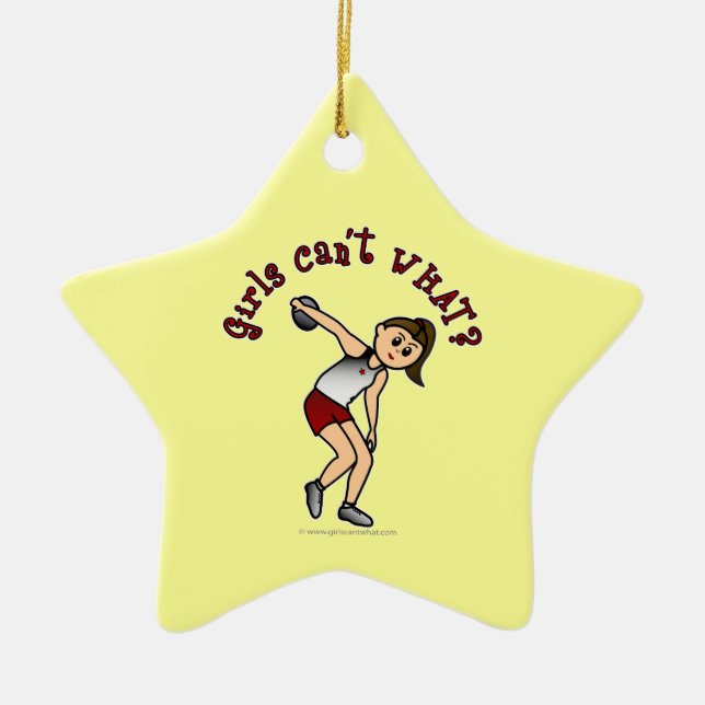 Leichte Womens Discus Keramikornament (Vorne)