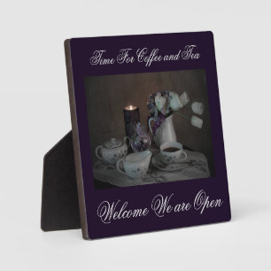 Leichte Zeit für Kaffee und Tee Fotoplatte