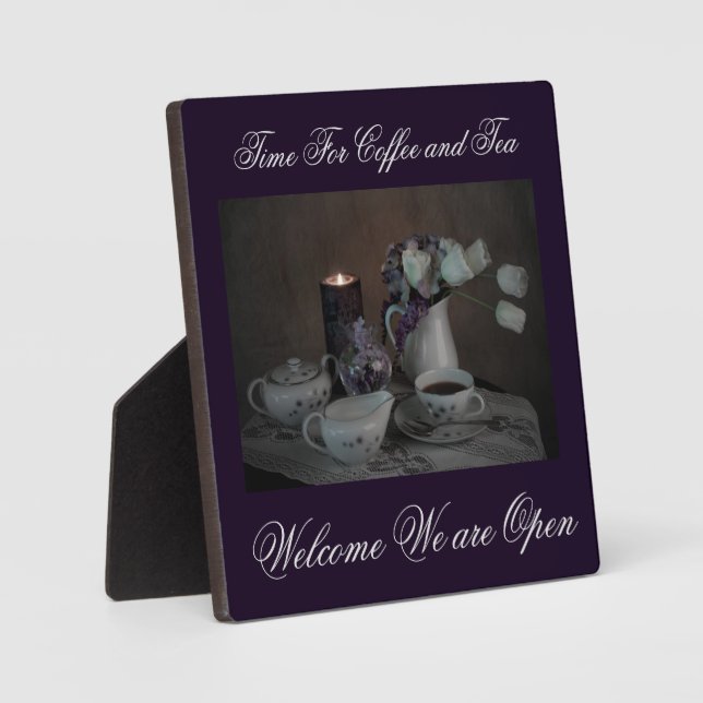 Leichte Zeit für Kaffee und Tee Fotoplatte (Vorderseite)