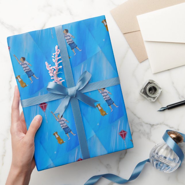 Leichter-als-Luft-Gemälde von Alfred Fox Geschenkpapier (Schenken)
