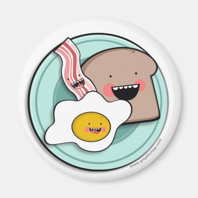 leichter Frühstückmagnet Magnet (Vorne)